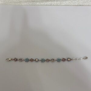 Elegant Brighton Multicolor fine crystals Floral Bracelet